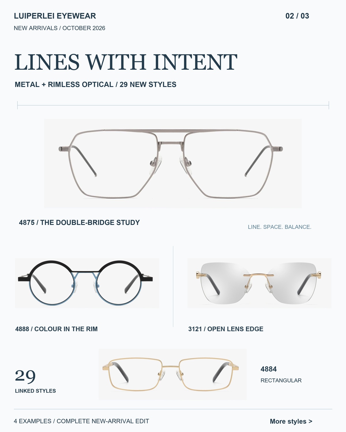 Collection 02 | Lines with Intent | 29 New Metal Optical Styles
